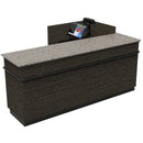 L-Shaped Checkout Counter • Right or Left Side Register • 71.5"W x 44"D x 34.5"H - Modern Store Equipment