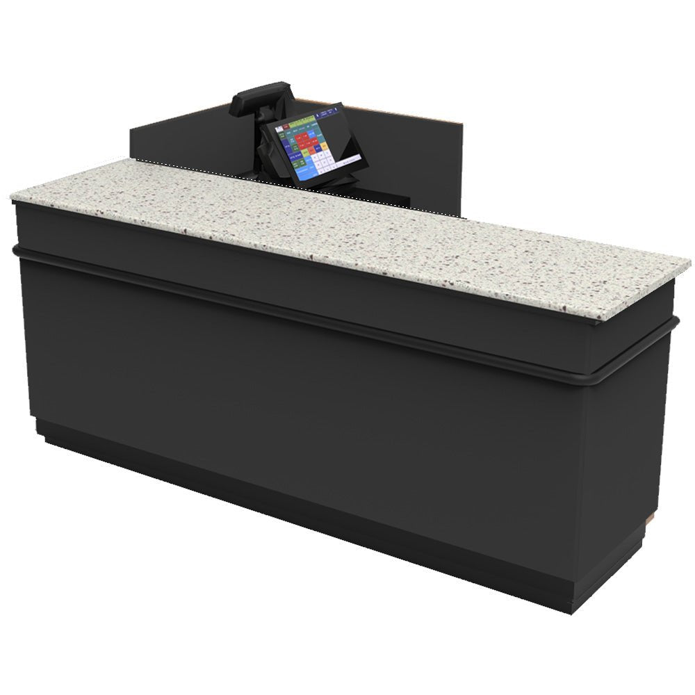 L-Shaped Checkout Counter • Right or Left Side Register • 71.5