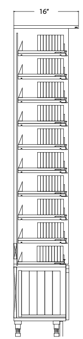 Modular Cigarette / Tobacco Merchandiser: 10 Levels & Storage Drawer - Modern Store Equipment