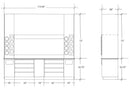 Self-Serve Beverage Station with Side Cup Dispensers: 115.5"L x 30"D - Modern Store Equipment