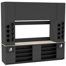 Self-Serve Beverage Station with Side Cup Dispensers: 115.5"L x 30"D - Modern Store Equipment