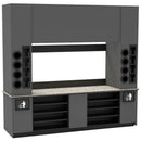 Self-Serve Beverage Station with Side Cup Dispensers: 115.5"L x 30"D - Modern Store Equipment