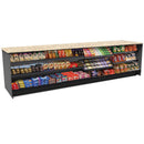 Straight Checkout Counter with Display Front Shelves & LED • 10+ Ft. Counter Space - Modern Store Equipment