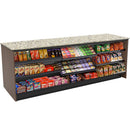 Straight Checkout Counter with Display Front Shelves & LED: 8 Ft. Counter Space - Modern Store Equipment