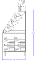 248 Bottle Wine Rack Display Merchandiser - Modern Store Equipment