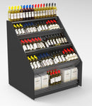 3-Tier Tilted Wine Rack Display 48"W x 42"D x 58"H - Modern Store Equipment