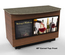 Curved Top Mobile Tasting Bar: 48" & 64" - Modern Store Equipment | www.modernstoreequipment.com