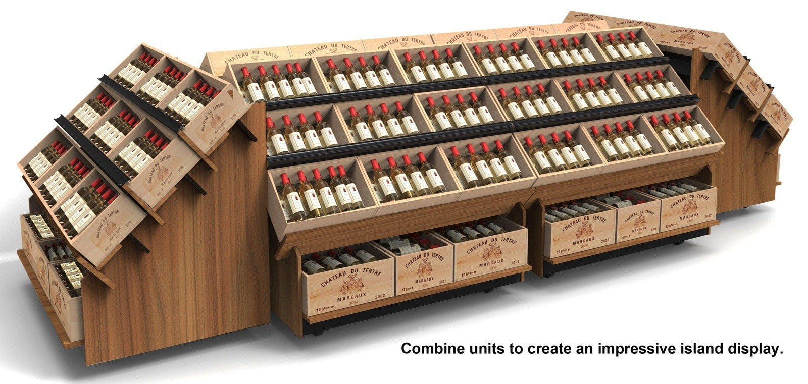 Tilted Wine Box Display Fixture - Modern Store Equipment | www.modernstoreequipment.com