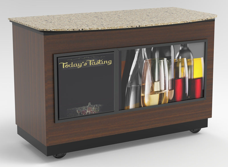 Curved Top Mobile Sampling / Tasting Counter: 48" & 64"