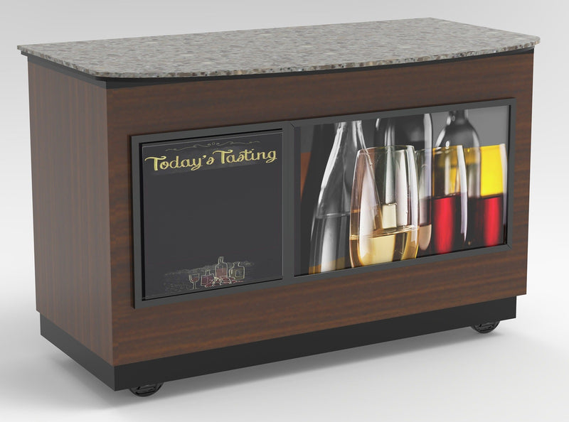 Curved Top Mobile Sampling / Tasting Counter: 48" & 64"