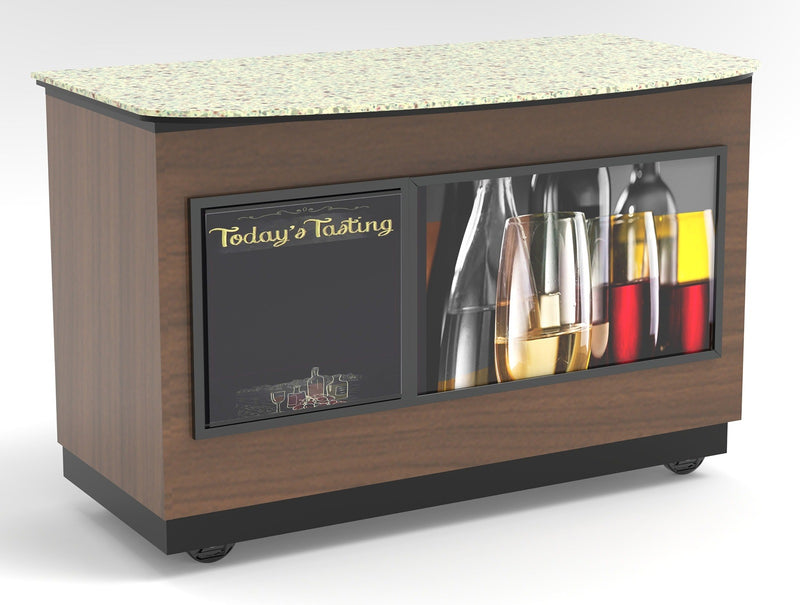 Curved Top Mobile Sampling / Tasting Counter: 48" & 64"