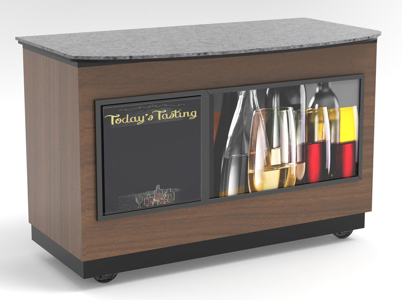Curved Top Mobile Sampling / Tasting Counter: 48" & 64"
