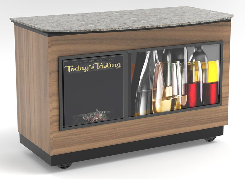 Curved Top Mobile Sampling / Tasting Counter: 48" & 64"