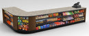 Curved Display-Front Checkout Counter with Display Front Shelves & LED
