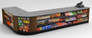 Curved Display-Front Checkout Counter with Display Front Shelves & LED