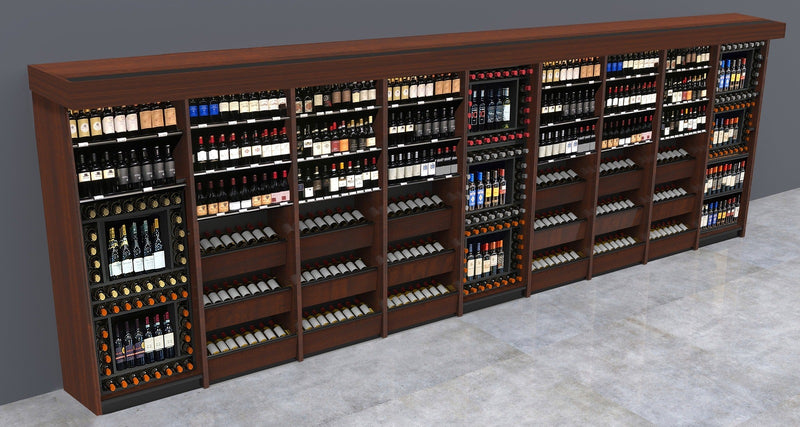 Millennial Configuration 3: Wine & Liquor Shelving & Laydown Wine Bin