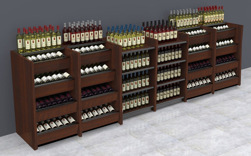 Millennial Configuration 6: Low Wine Shelving & Laydown Wine Bin