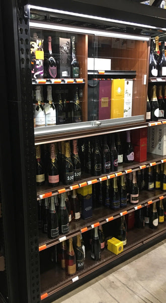 Locking 2 Tier Display Case for Valuable Wine & Spirits