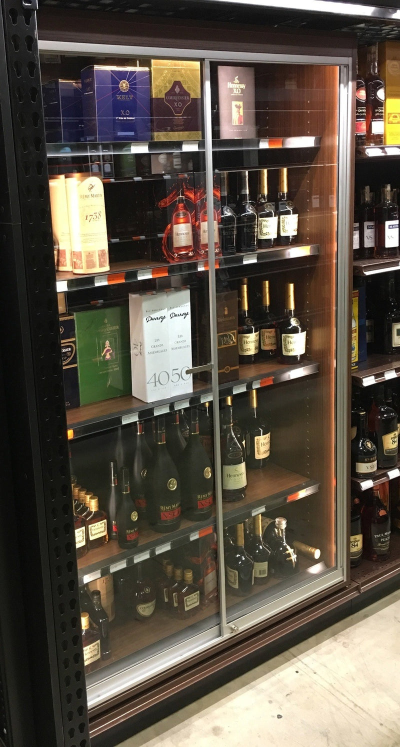 Tall Locking Display Case for Valuable Wine & Spirits