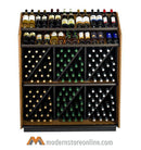high capacity wine merchandiser, wine display