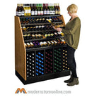 high capacity wine merchandiser, wine display