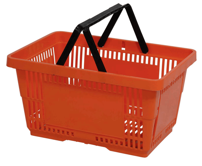 VersaCart Plastic Hand Baskets Pack of 12 (28 Liter)