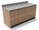 Beverage & Food Wall Station with Doors: 67.5"L x 30"D - Modern Store Equipment