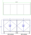 Beverage & Food Wall Station with Doors: 67.5"L x 30"D - Modern Store Equipment