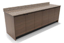 Beverage & Food Wall Station with Doors: 99.5"L x 30"D - Modern Store Equipment