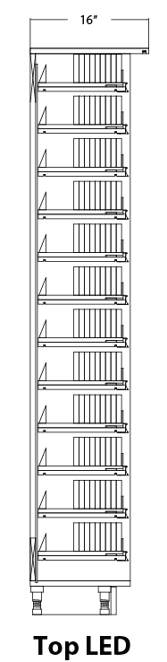 Modular Full Height Cigarette Merchandiser: 12 Shelves - Modern Store Equipment | www.modernstoreequipment.com