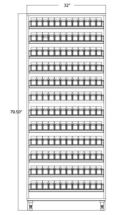 Modular Full Height Cigarette Merchandiser: 12 Shelves - Modern Store Equipment | www.modernstoreequipment.com