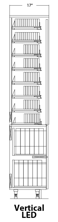 Modular Cigarette Merchandiser: 8 Shelves & 2 Drawers - Modern Store Equipment | www.modernstoreequipment.com