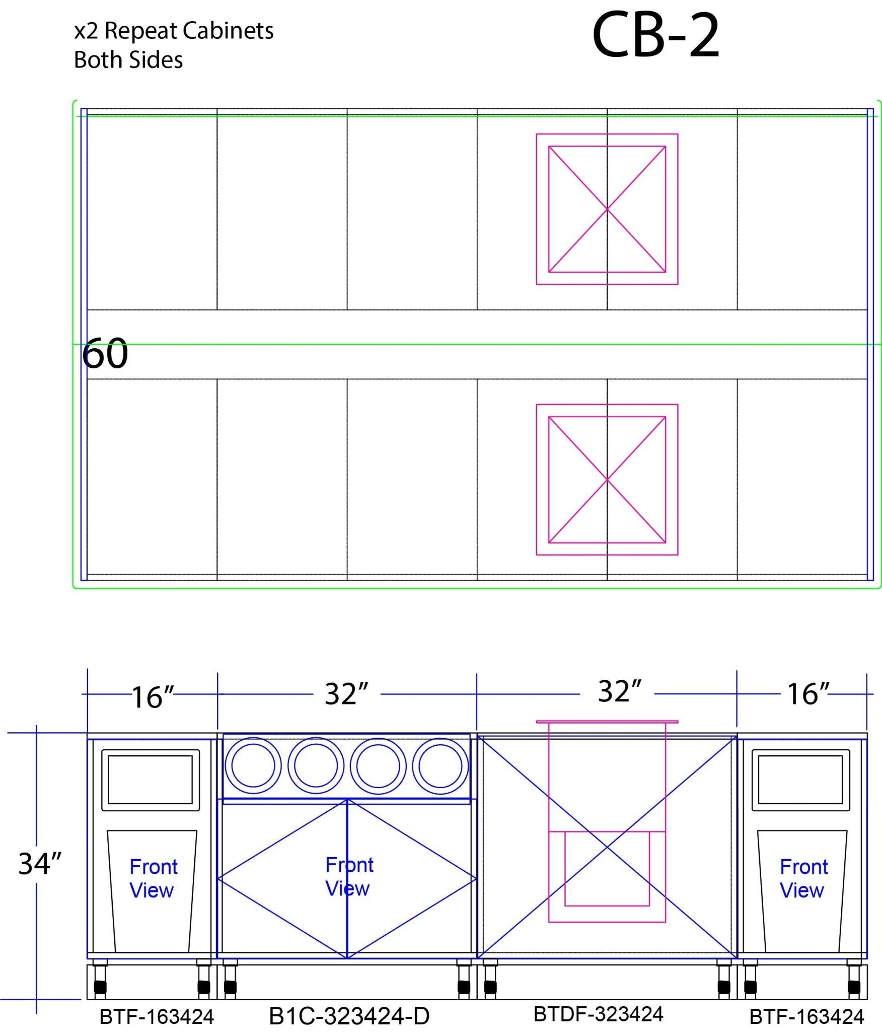 Coffee & Beverage Prep Island • 2 Refrigerated Pans, Cup Dispenser, Trash: 99.5