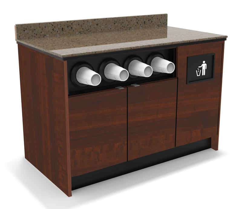 Modular Coffee / Beverage Prep Wall Station: 51.5"L x 30"D