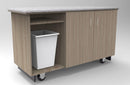 Curved Top Mobile Sampling / Tasting Counter: 48" & 64" - Modern Store Equipment