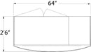 Curved Top Mobile Sampling / Tasting Counter: 48" & 64" - Modern Store Equipment