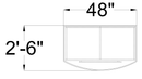 Curved Top Mobile Sampling / Tasting Counter: 48" & 64" - Modern Store Equipment