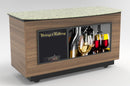 Curved Top Mobile Sampling / Tasting Counter: 48" & 64" - Modern Store Equipment