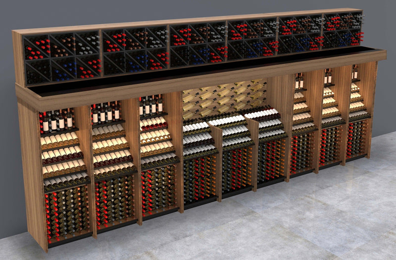 Millennial Configuration 7: Wine Shelving, Laydown Storage & Eye-Catching Wine Display Panel