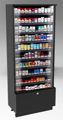 Modular Cigarette / Tobacco Merchandiser: 10 Levels & Storage Drawer - Modern Store Equipment