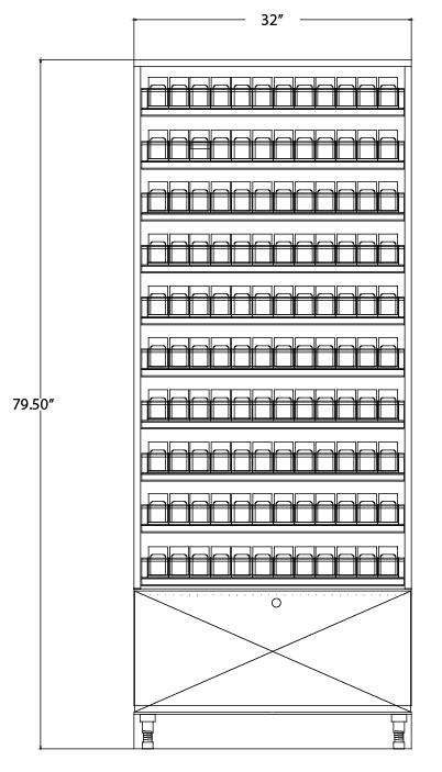 Modular Cigarette / Tobacco Merchandiser: 10 Levels & Storage Drawer - Modern Store Equipment
